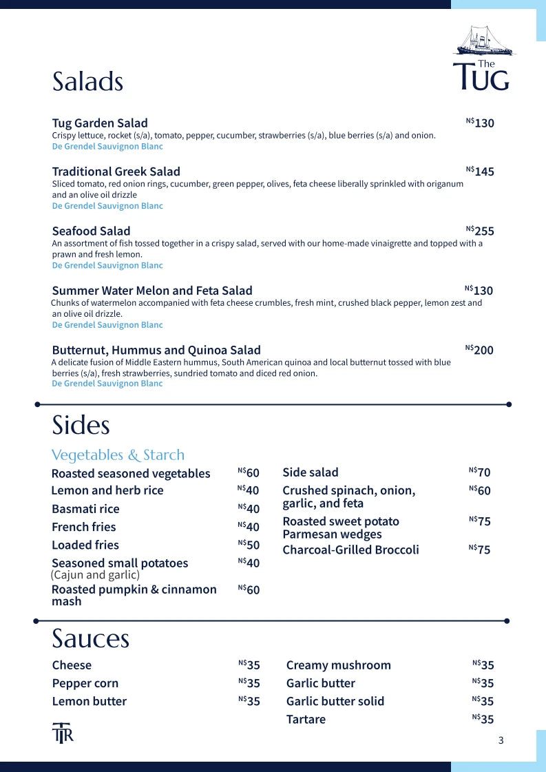 The Tug Restaurant, Swakopmund Namibia