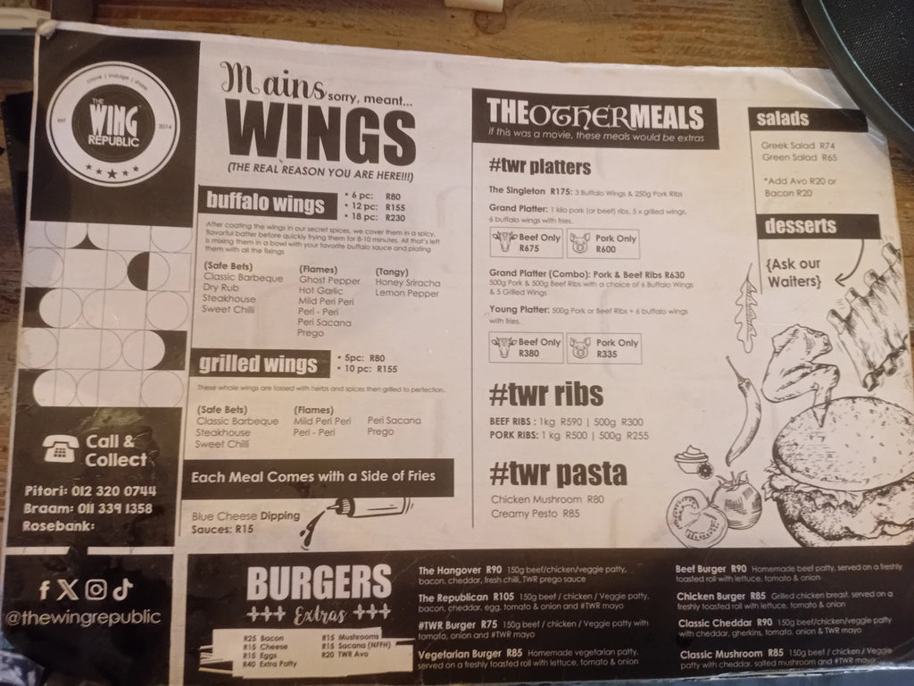 The Wing Republic, Johannesburg South Africa