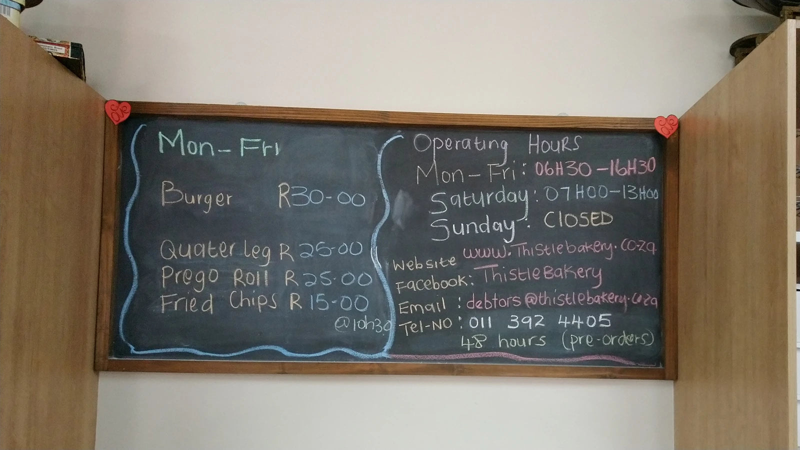 Thistle Bakery, Kempton Park South Africa