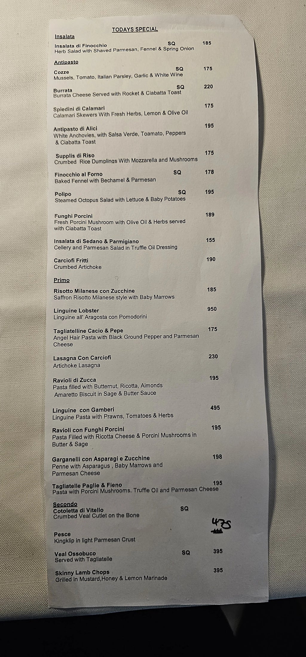 Tortellino d'Oro, Johannesburg South Africa