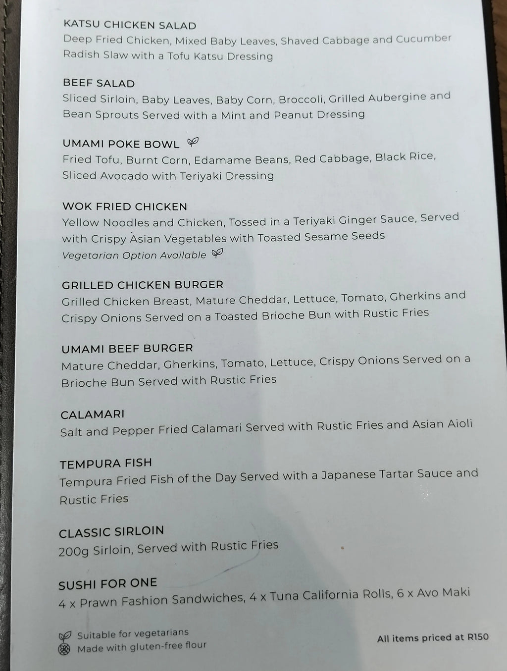 Urban Umami Restaurant, Cape Town South Africa