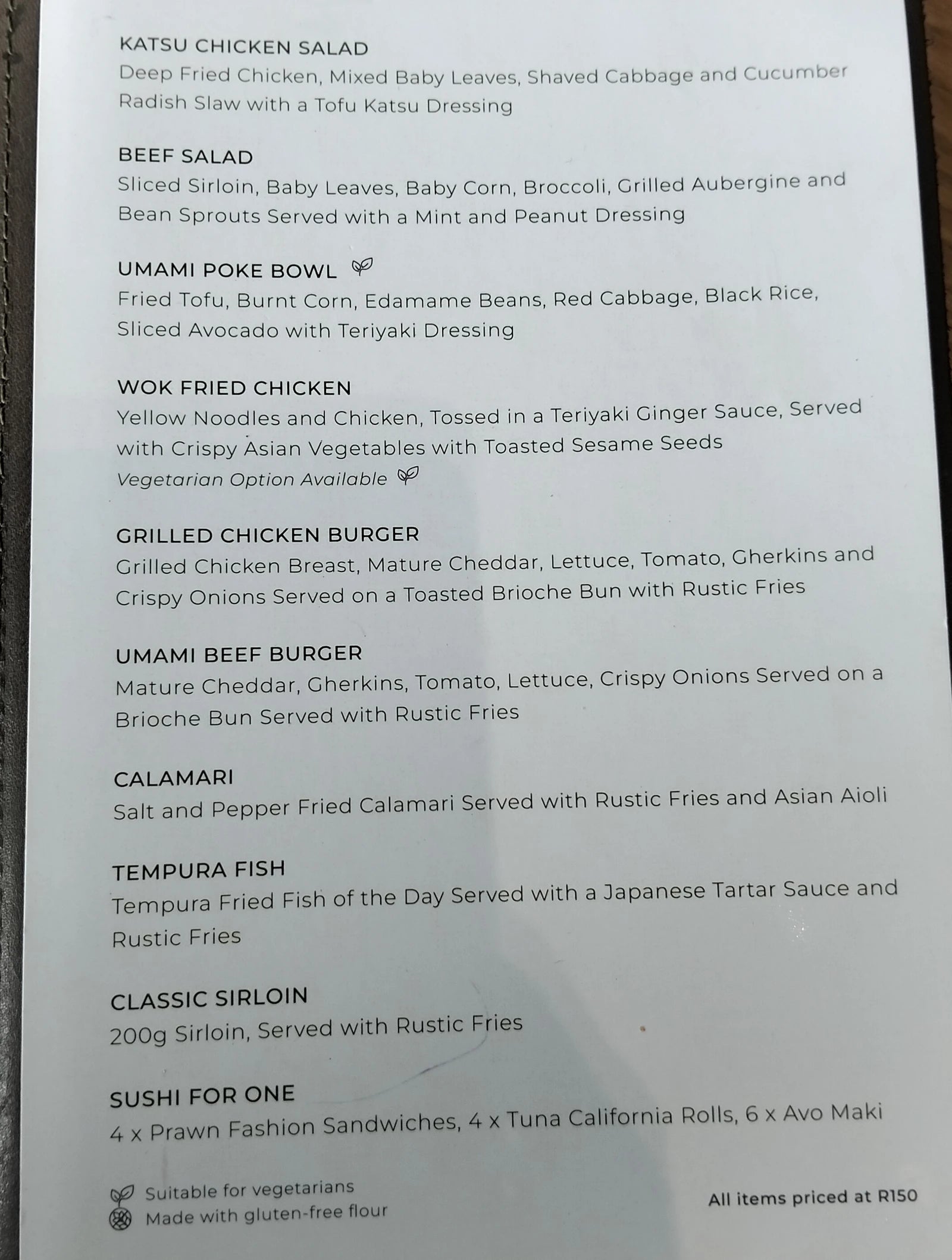 Urban Umami Restaurant, Cape Town South Africa