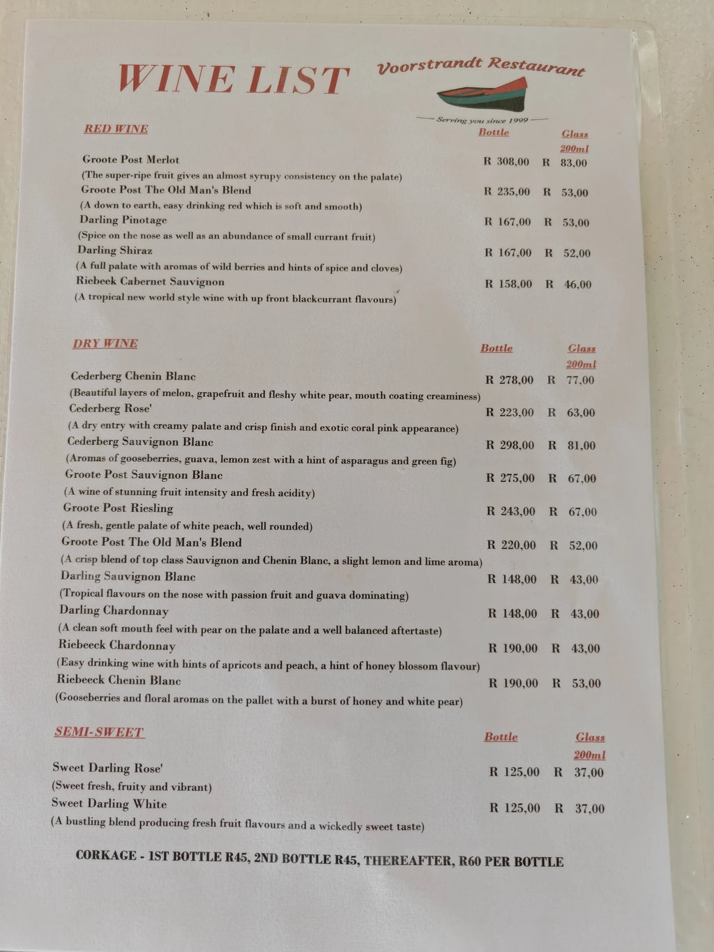 Voorstrandt Restaurant, Paternoster South Africa