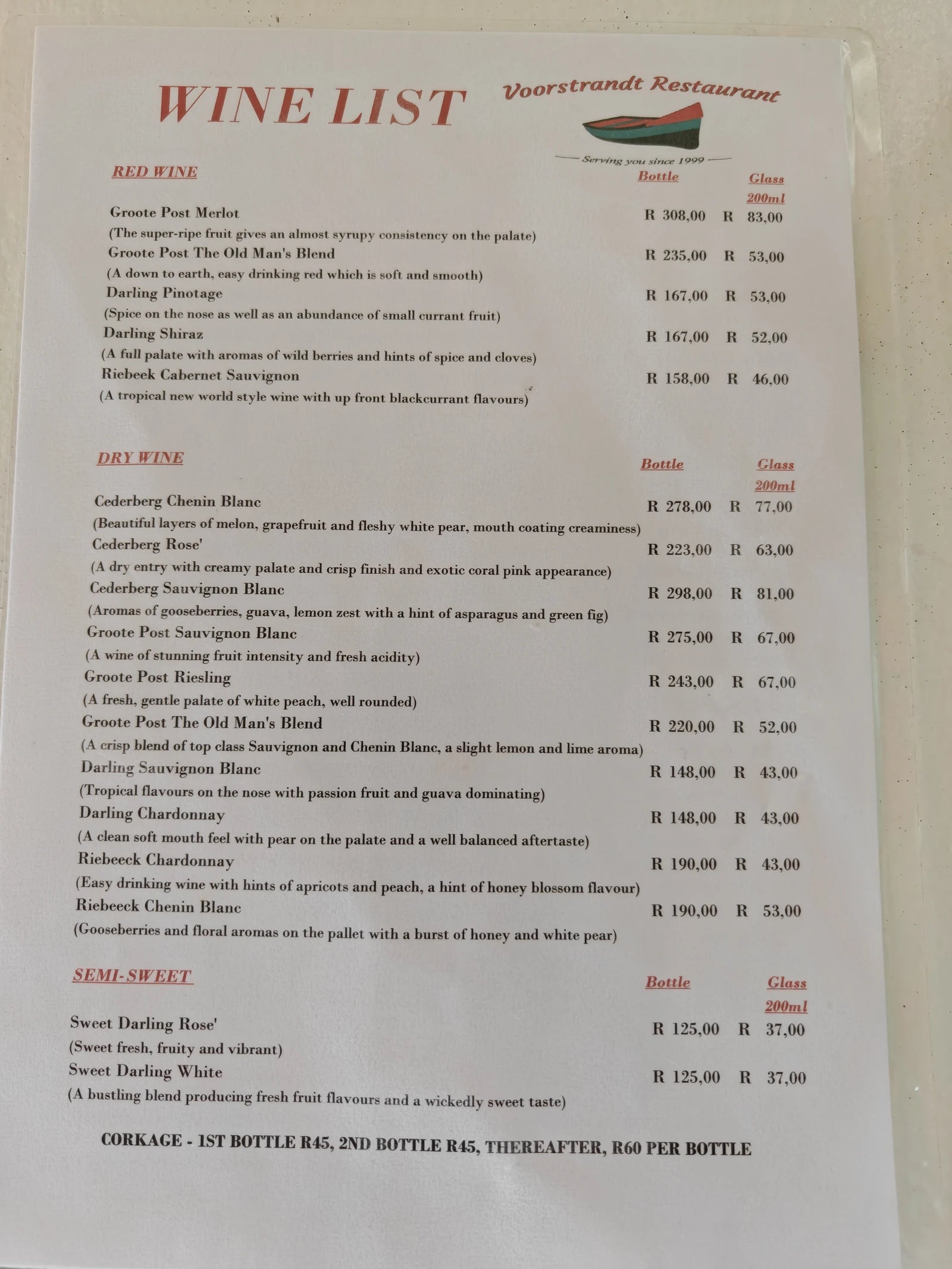 Voorstrandt Restaurant, Paternoster South Africa