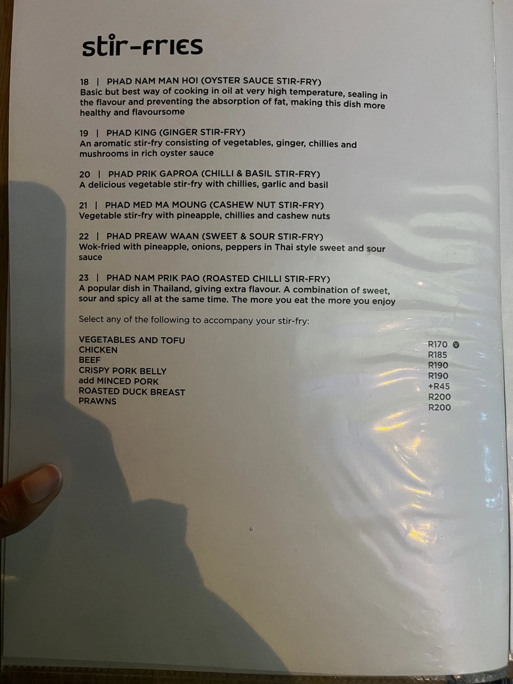 Yindee's best traditional Thai food in Kloof street dining district, Cape Town South Africa